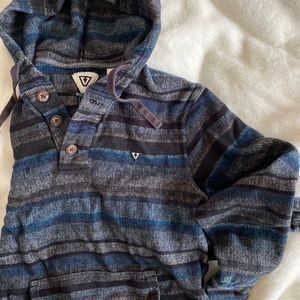 vissla striped pullover hoodie